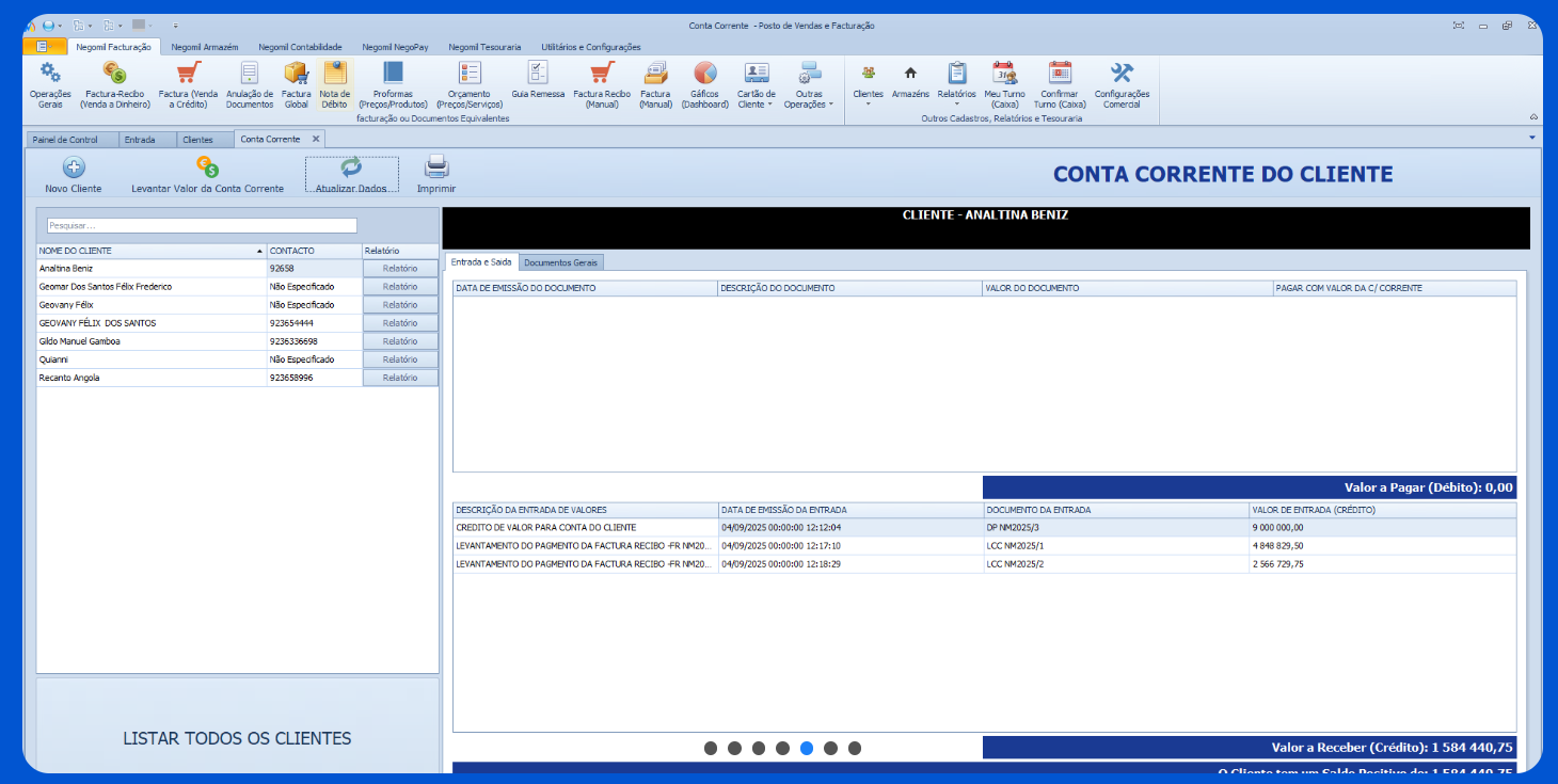Conta Corrente do Cliente